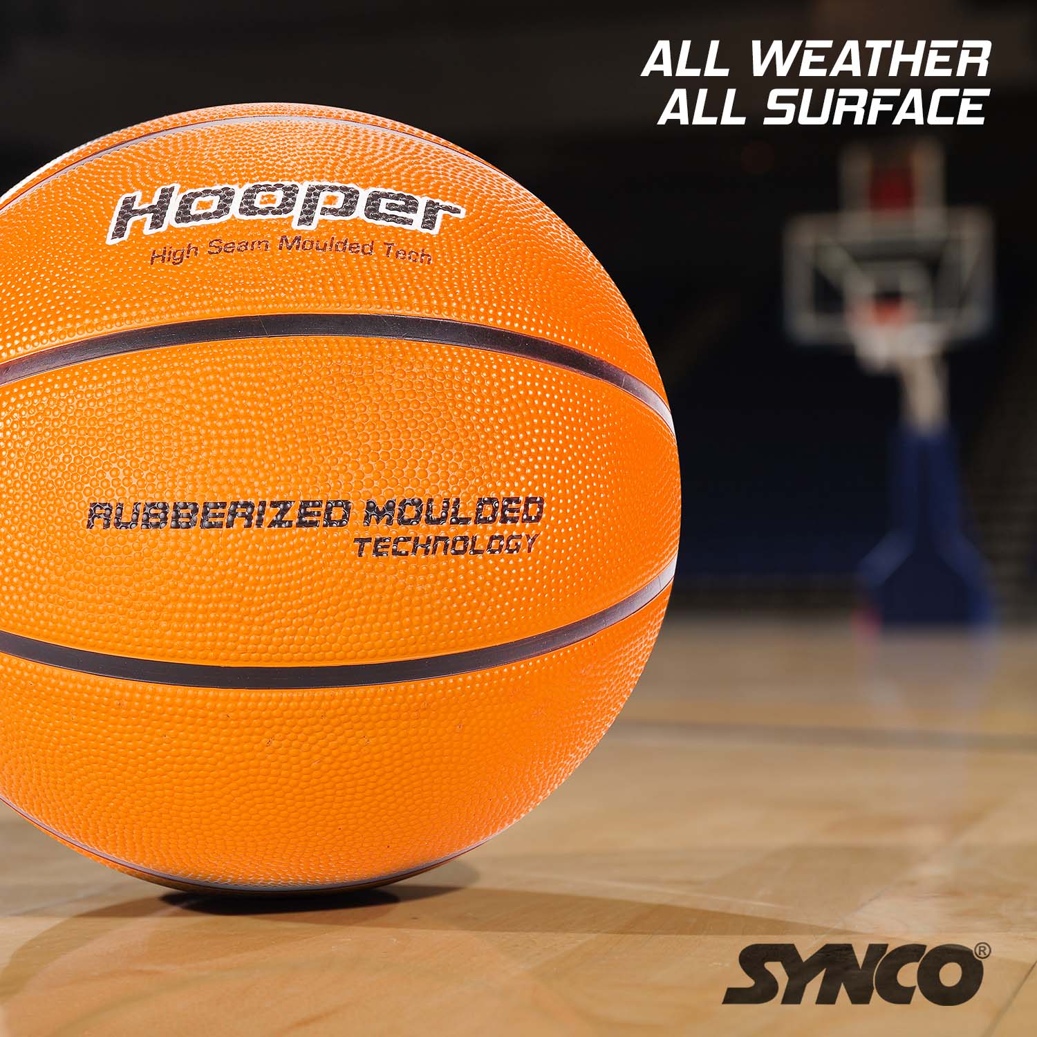Synco Hooper Basketball (Size-6) Orange