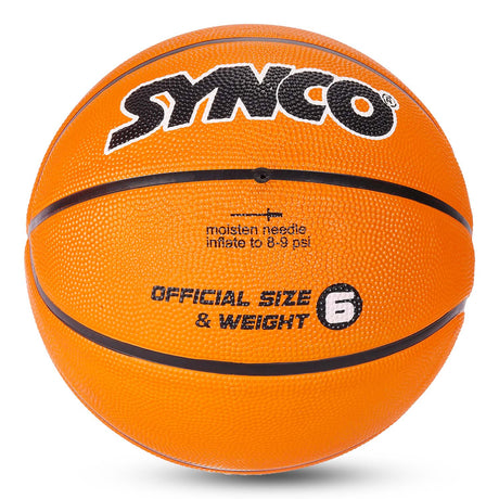 Synco Hooper Basketball (Size-6) Orange