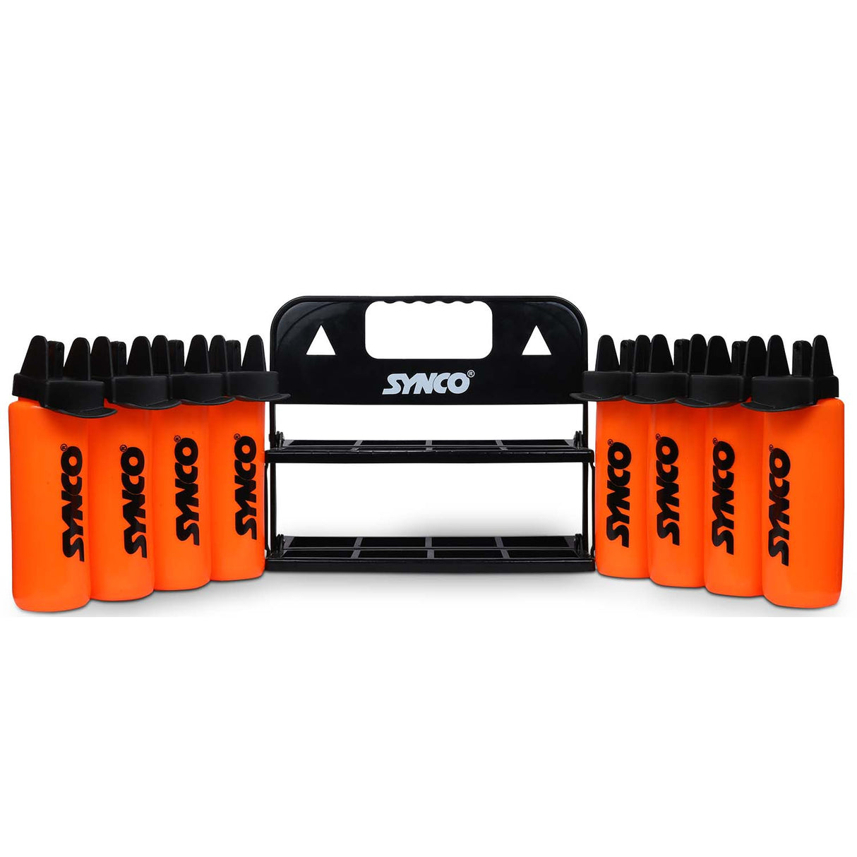 Synco Hygienic Water Bottle carrier set (8 bottles) Orange-Black