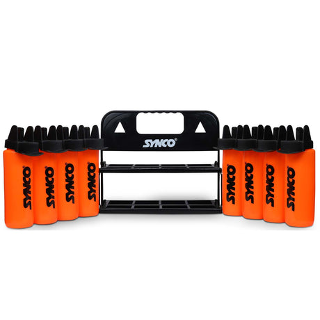 Synco Hygienic Water Bottle carrier set (8 bottles) Orange-Black