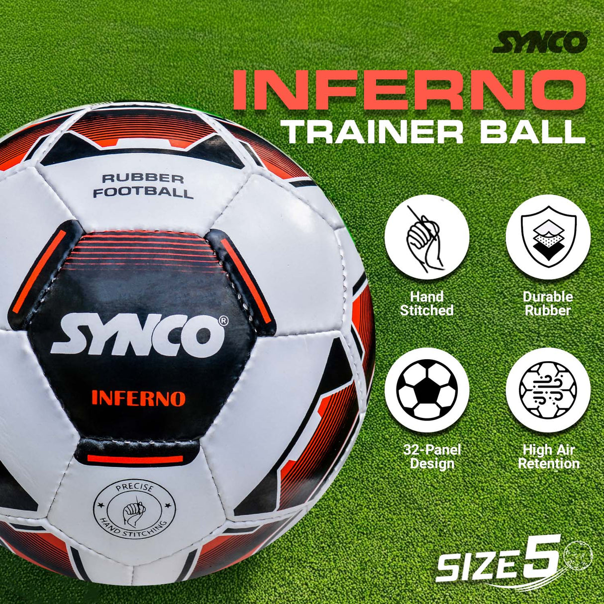 Synco Inferno football (Size-5)