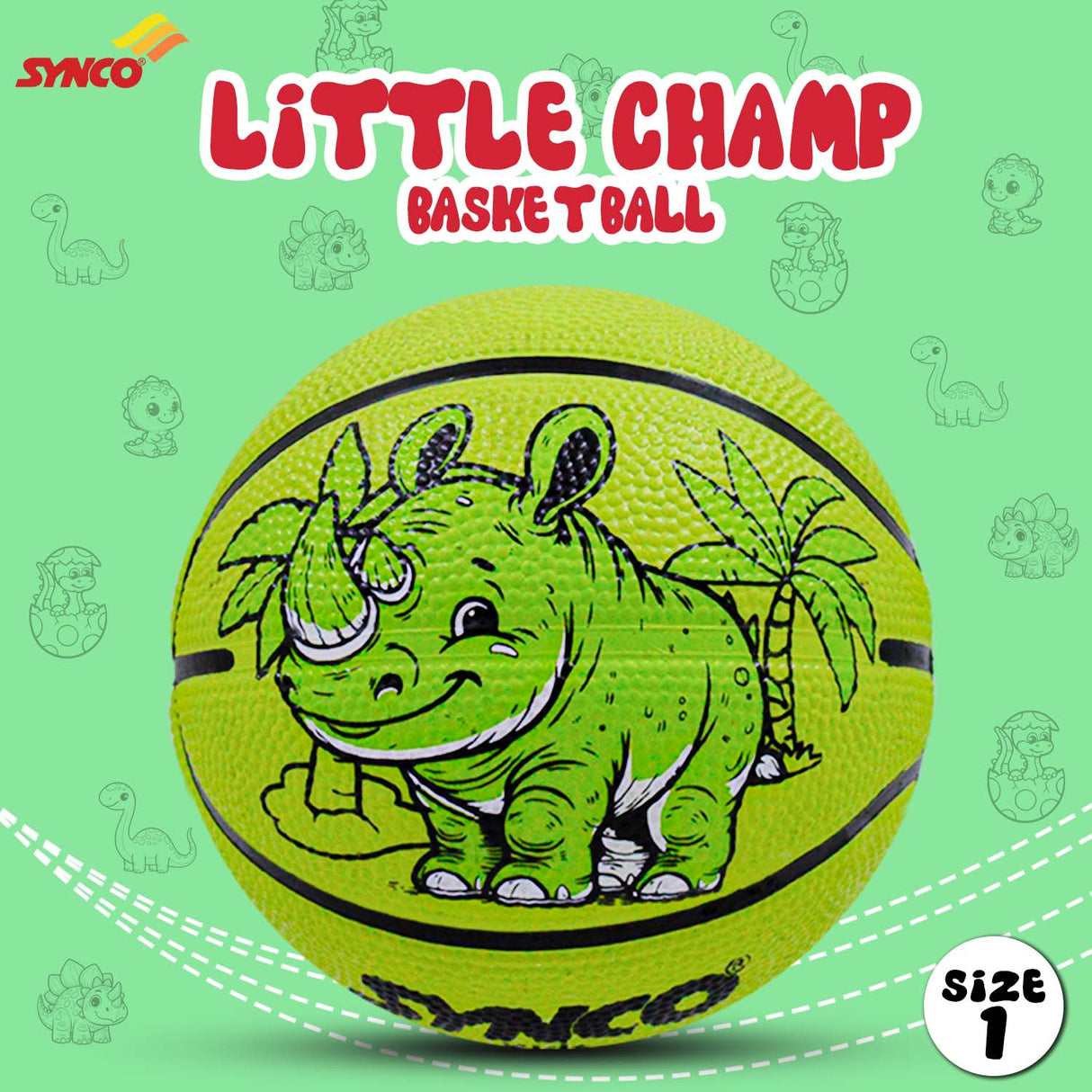 Synco Little Champ Basketball (Size-1) Green