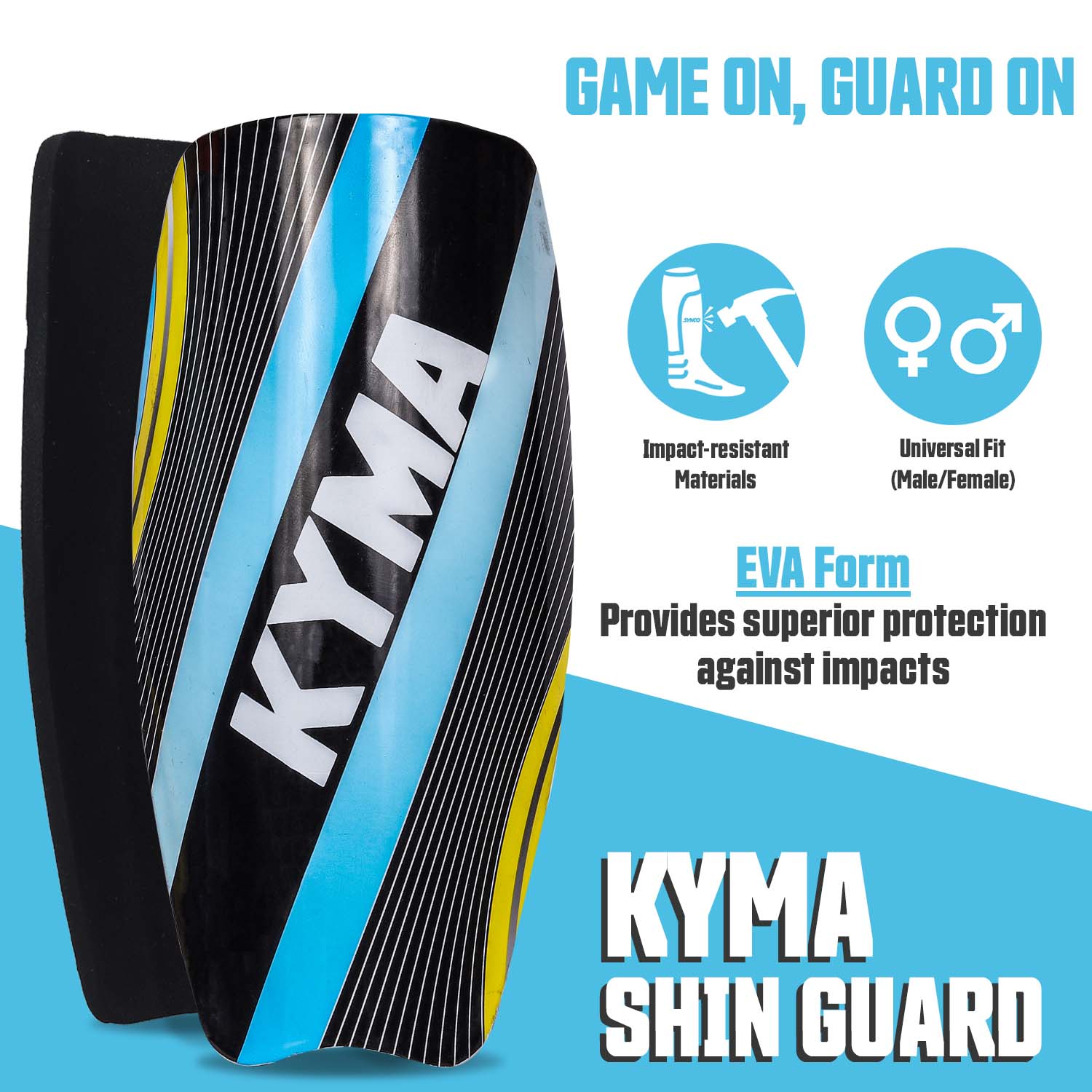 Synco Kyma Shin Guard with Sleeve Combo | Shin Guard for Football | Size- Medium