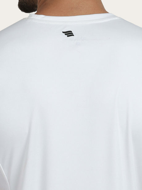 Synco Luxe Performance Sports T-shirt for Men(White)