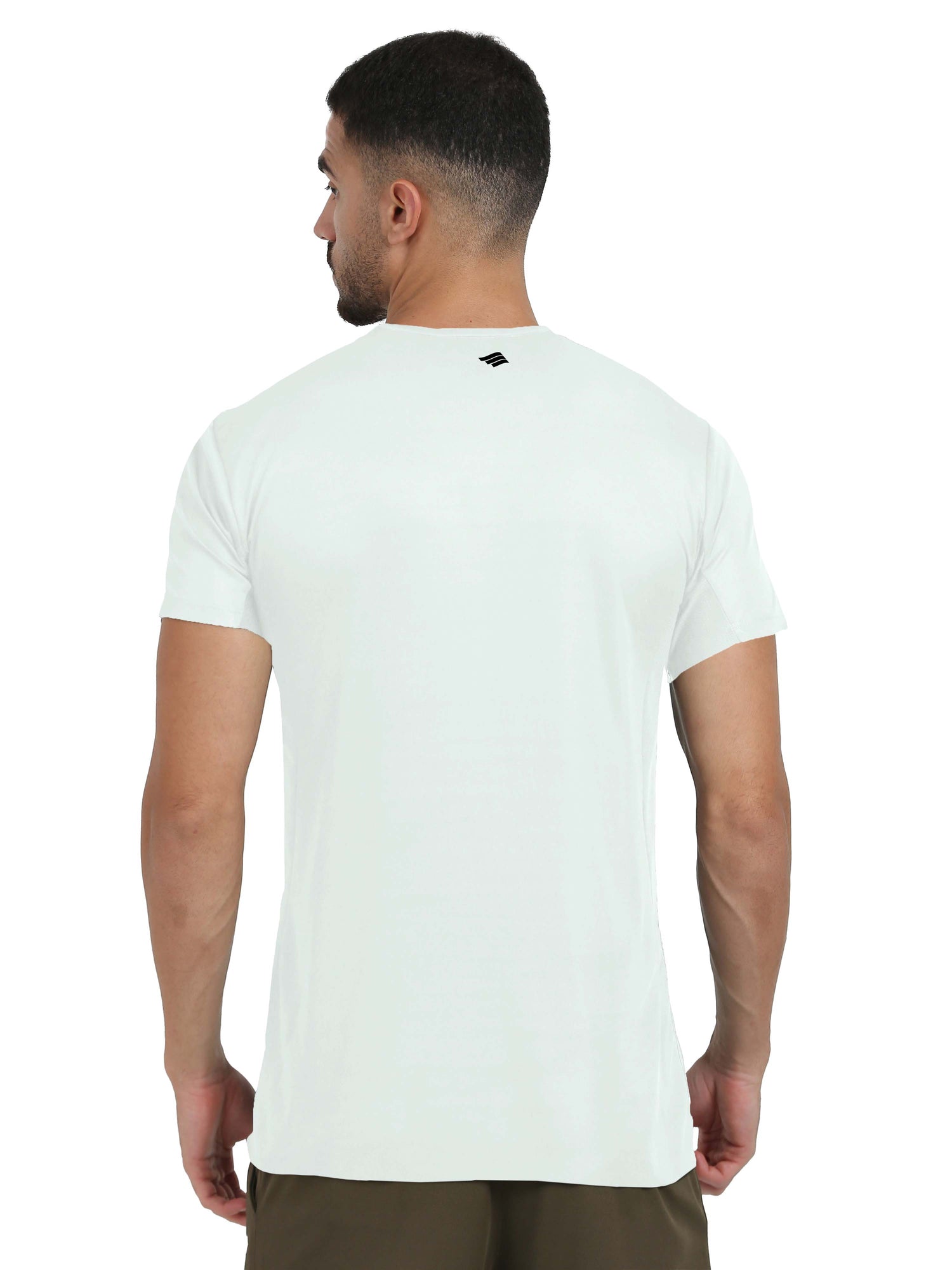 Synco Luxe Performance Sports T-shirt for Men(White)