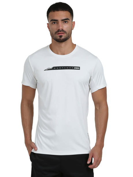 Synco Luxe Performance Sports T-shirt for Men(White) - Sports Equipment