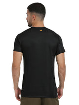 Synco Luxe Performance Sports Tshirt for Men(Black)