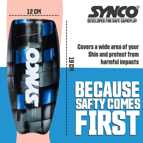 Synco Maestro Shin Guard with Sleeve combo | Shin Guard for Football | Size- Medium