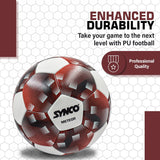 Synco Meteor Football | FIFA Standard Professional Match Ball | Hand Stitched PU Material | Size- 5