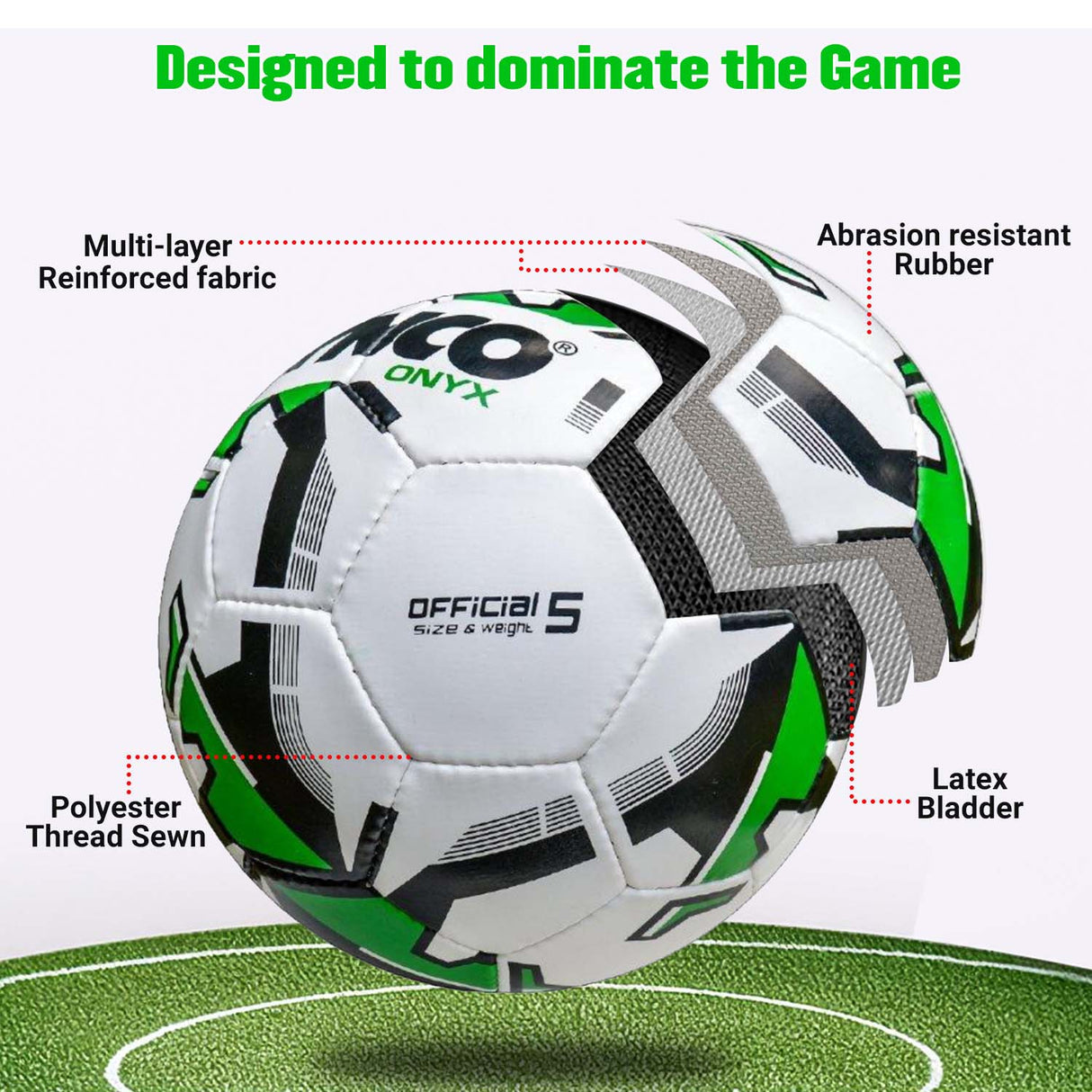 Synco Onyx football (Size-5)