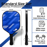 Synco Slash Carbon Fiber Pickleball Paddle (Blue) with Free Cover Bag