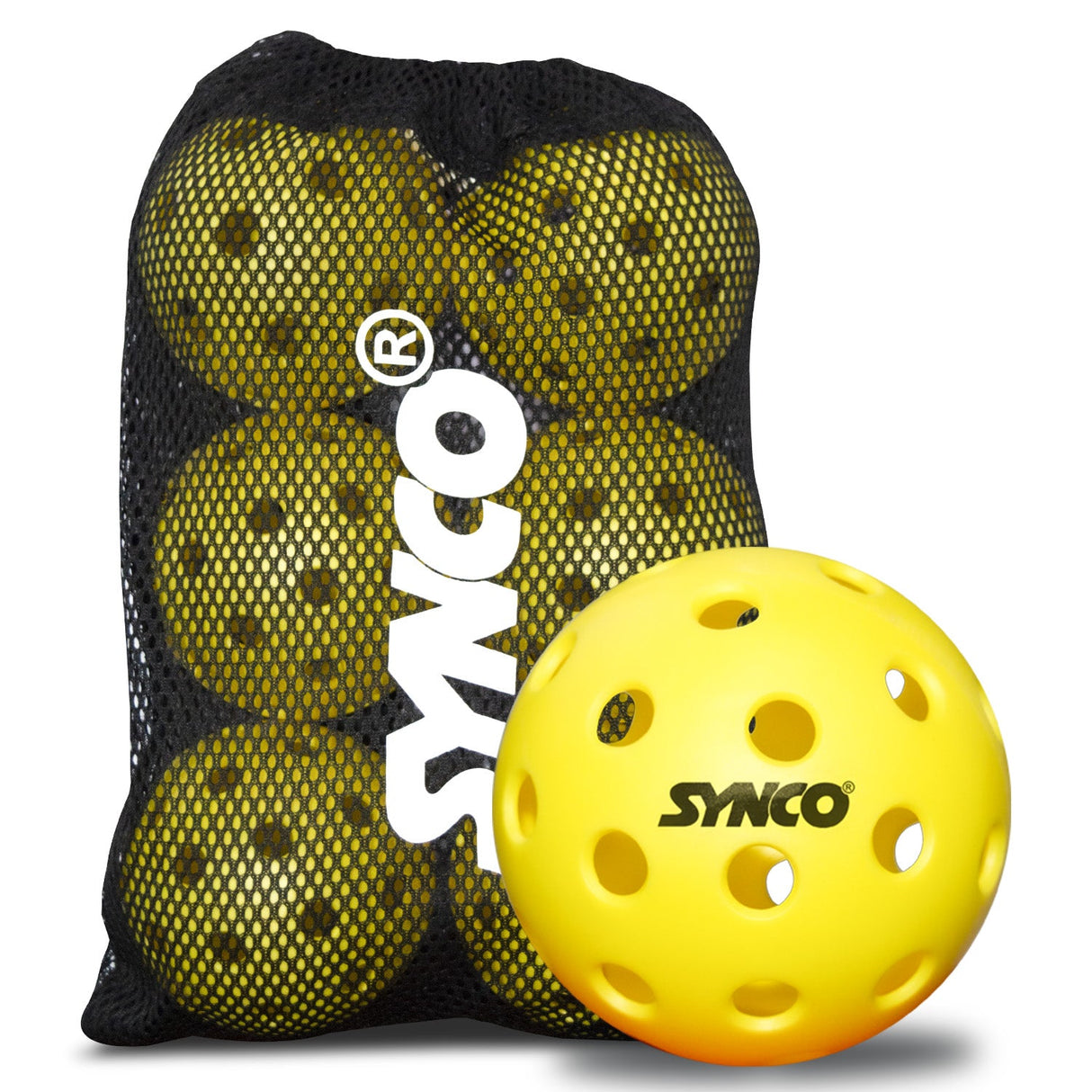 Synco Pickleball Ball S40 | High Performance Outdoor Pickleball | Set of 6