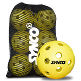 Synco Pickleball Ball S26 | High Performance Indoor Pickleball | Set of 6