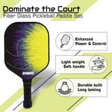 Synco Pickleball Paddle Lightning Yellow | Pickleball Racket Lightweight with 12mm Thickness