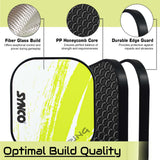 Synco Pickleball Paddle Set Spring Green | 2 Pickleball Rackets and 4 Pickleballs with Carry Bag | Fiberglass Lightweight Racket with Cushion Comfort Grip