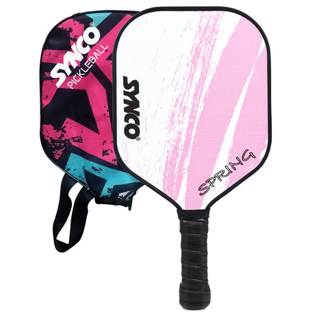 Synco Pickleball Paddle Spring Pink | Pickleball Racket Lightweight with 12mm Thickness