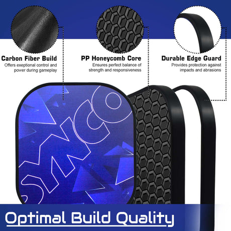 Synco Glory Carbon Fiber Pickleball Paddle | High Performance Pickleball Racket with Free Cover Bag