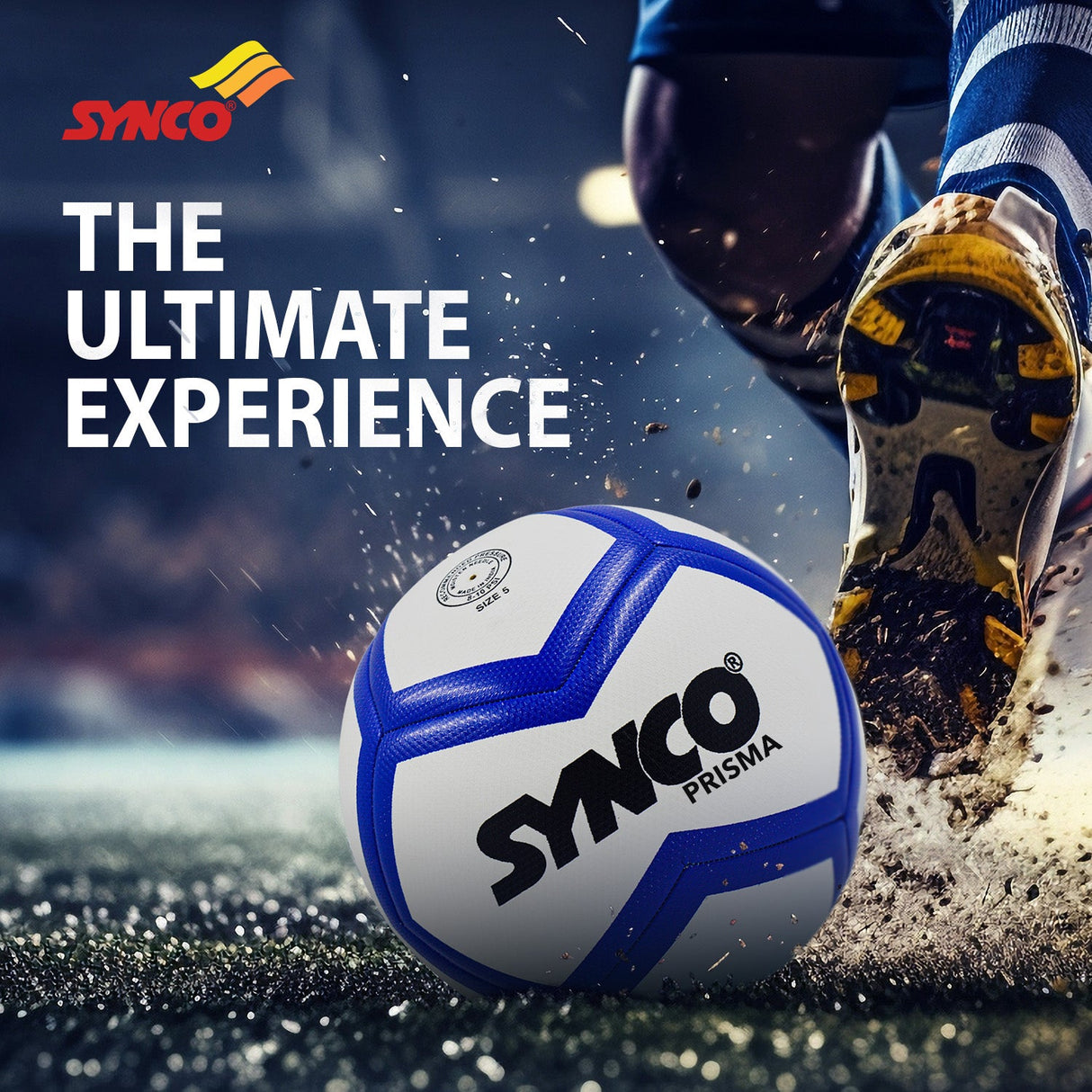 Synco Prisma Football | Professional Soccer Ball comes with Hydra Lock Tech | Size 5