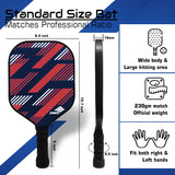 Synco Slash Carbon Fiber Pickleball Paddle (Red) with Free Cover Bag