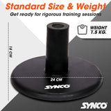 Synco Rubber Base for Spiked Pole (1.5 kg) Black
