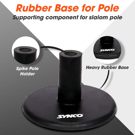 Synco Rubber Base for Spiked Pole (1.5 kg) Black