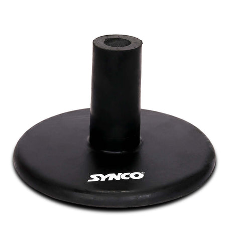Synco Rubber Base for Spiked Pole (1.5 kg) Black - Training Equipments