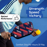Synco Slash Carbon Fiber Pickleball Paddle Set | 2 Racket, 4 Pickleballs with Carry Bag | 16mm Professional Paddle