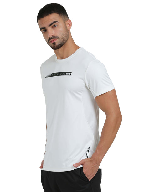 Synco Luxe Performance Sports T-shirt for Men(White)