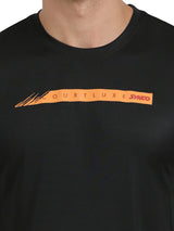 Synco Luxe Performance Sports Tshirt for Men(Black)