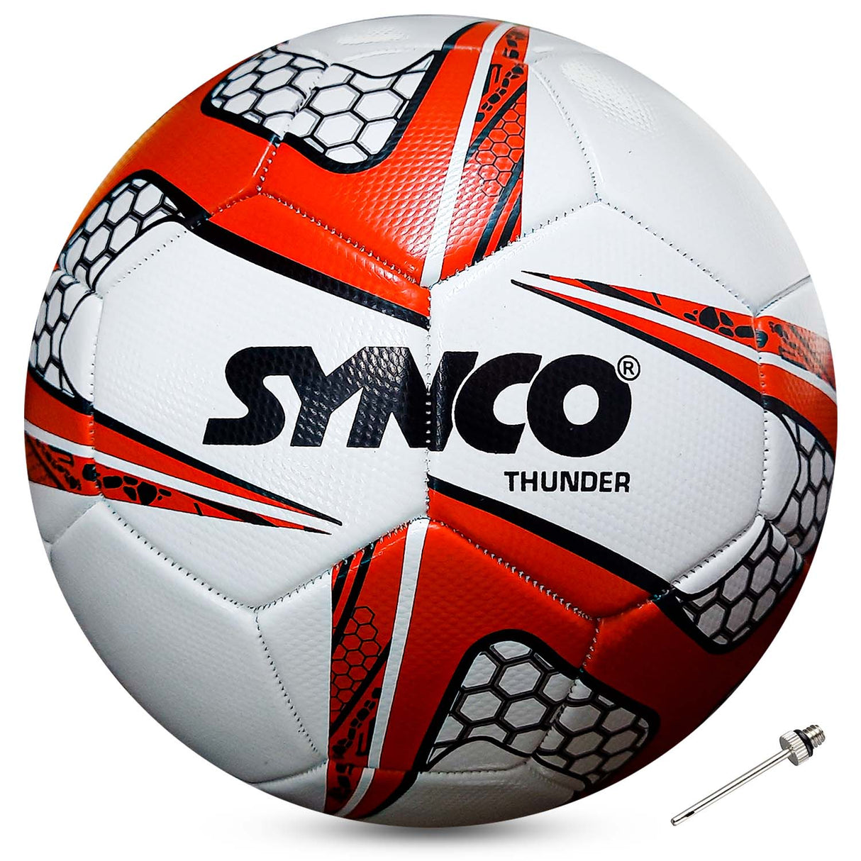 Synco Thunder Football | Pro Trainer Football | PVC Machine Stitched | Soccer Ball Size 5