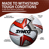 Synco Thunder Football | Pro Trainer Football | PVC Machine Stitched | Soccer Ball Size 5