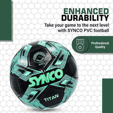 Synco Titan Football | Training Football | PVC Machine Stitched | Soccer Ball Size 5