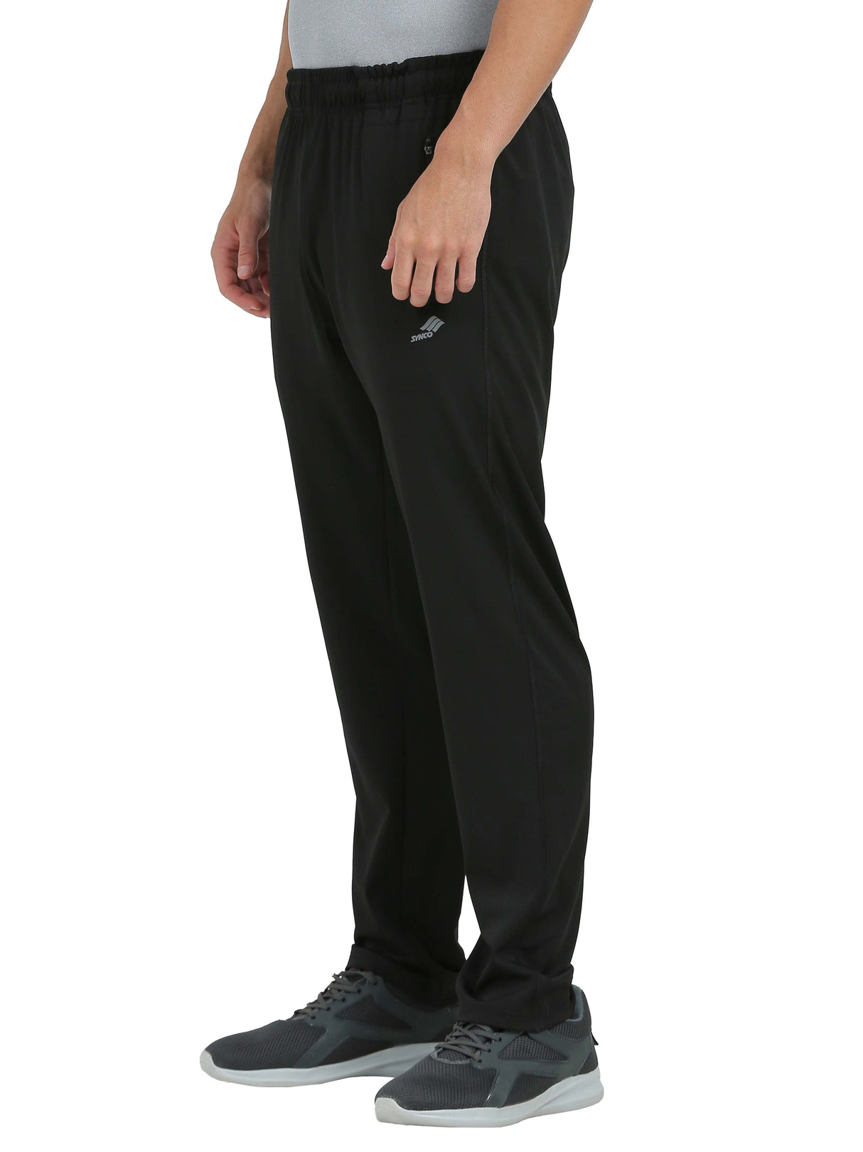 Synco Vogue Performance Trackpants For Men (Black)