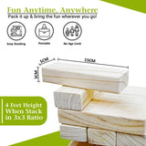 Synco Wooden Jumbo High Tower - Giant Tumbling Tower Game with Natural Pine Wood | Outdoor Garden/Indoor Game