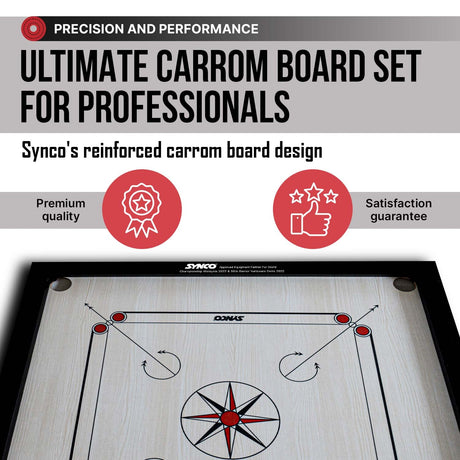 Synco 32 Inch Chakri Carrom Board | Beginner Carrom for Home & Practice