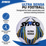 Synco Ultrasensa Football | PU Hand Stitched | Match Ball | Size 5
