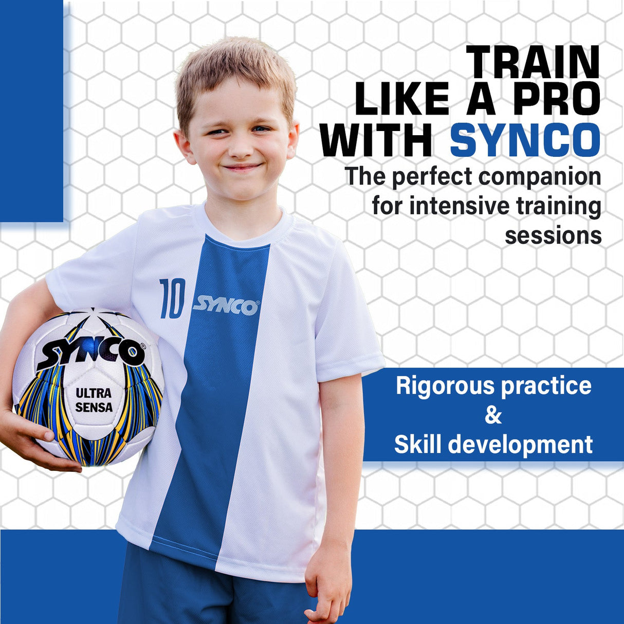 Synco Ultrasensa Football | PU Hand Stitched | Match Ball | Size 5