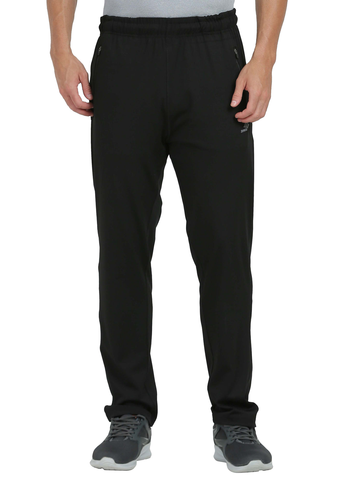 Synco Vogue Performance Trackpants For Men (Black)