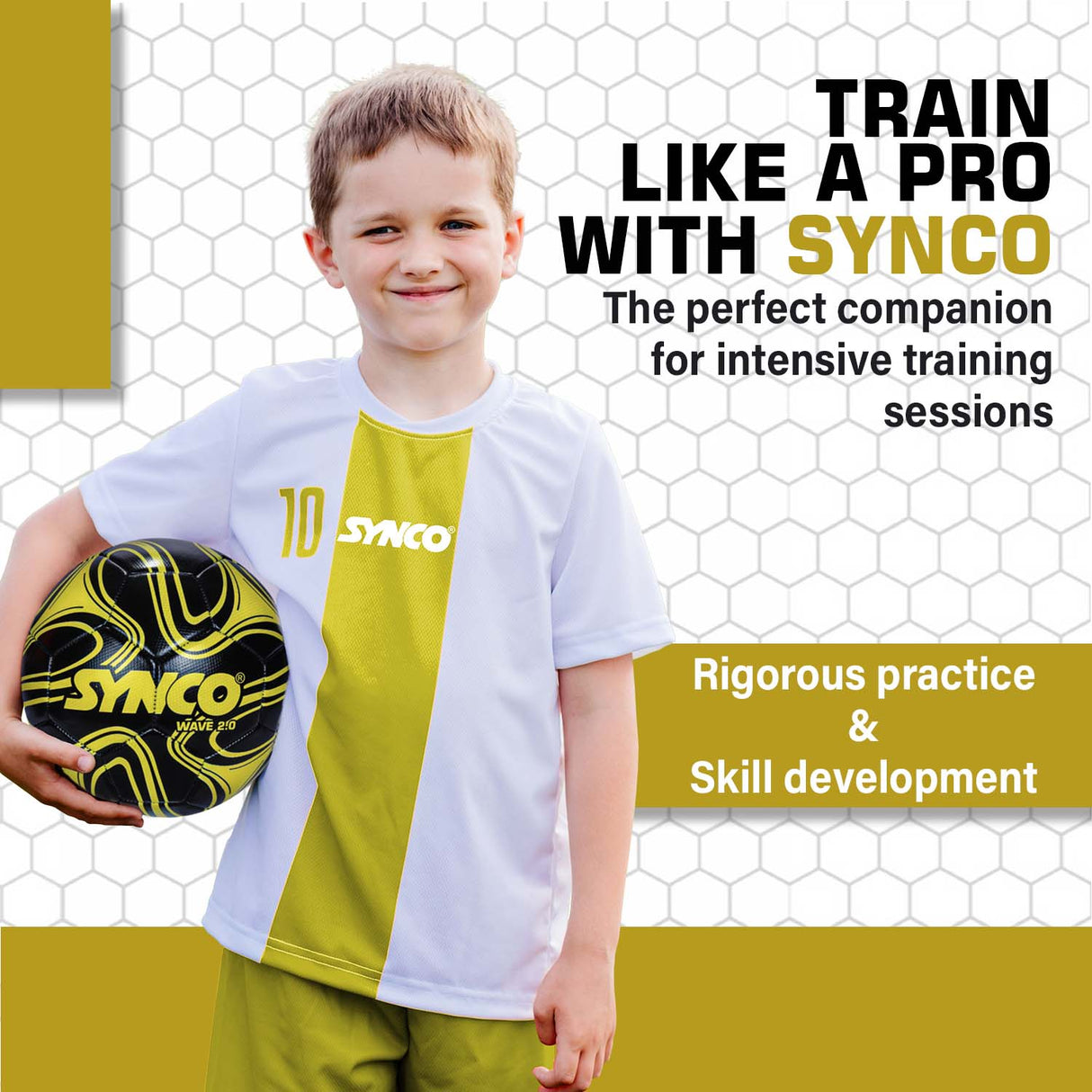 Synco Wave 2.0 Football | Training Football | PVC Machine Stitched | Soccer Ball Size 5