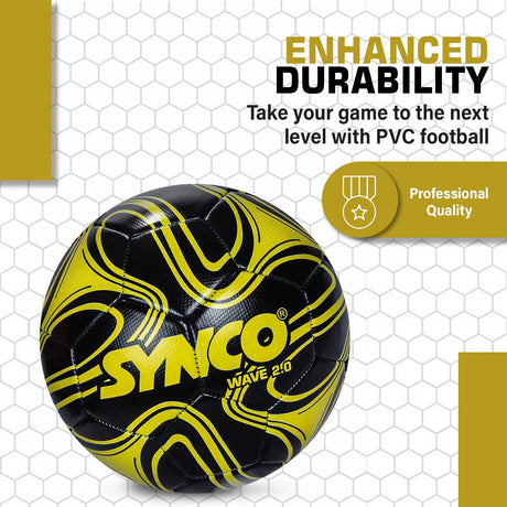 Synco Wave 2.0 Football | Training Football | PVC Machine Stitched | Soccer Ball Size 5