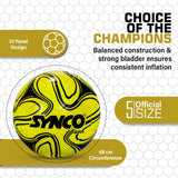 Synco Wave Football | Training Football | PVC Machine Stitched | Soccer Ball Size 5