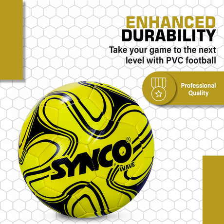 Synco Wave Football | Training Football | PVC Machine Stitched | Soccer Ball Size 5