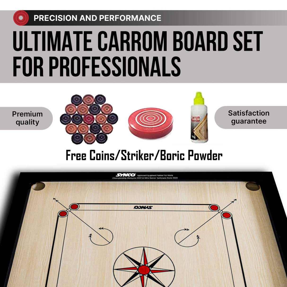 Synco 27 Inch Chakri Carrom Board for kids