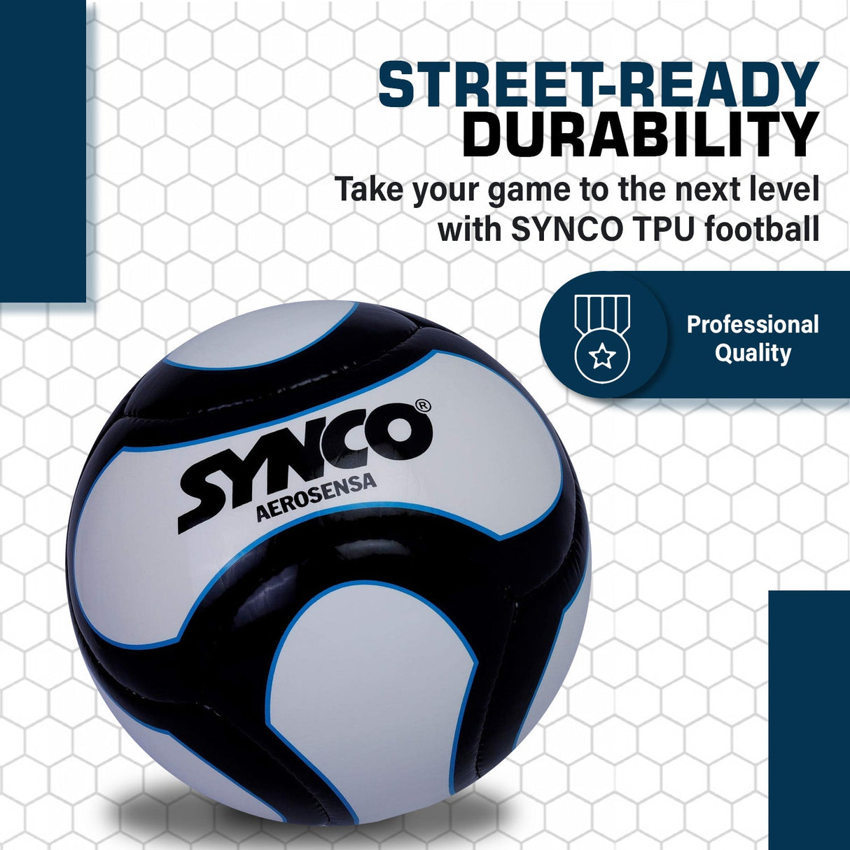 SYNCO Professional World Cup AEROSENSA TPU 6 Panel Football | Soccer Ball Size-5