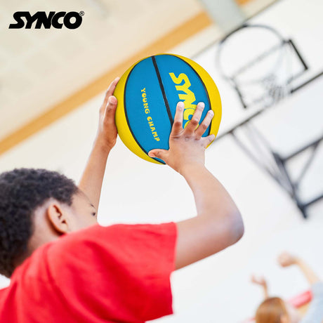 Synco Young Champ Basketball (Size-3) Blue-Yellow