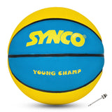 Synco Young Champ Basketball (Size-3) Blue-Yellow