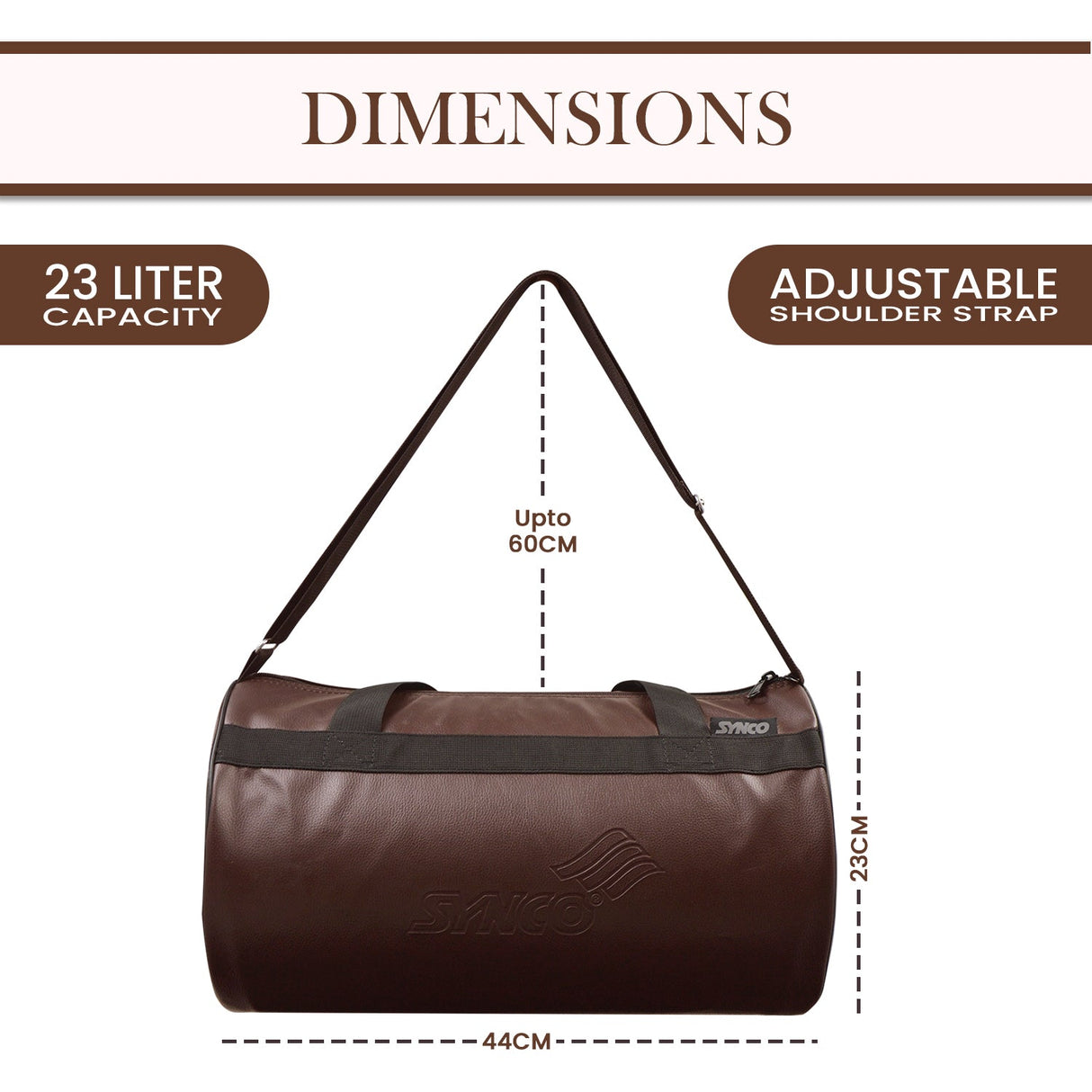 Synco Leather Gym bag