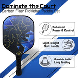 Synco Glory Carbon Fiber Pickleball Paddle(Black)  with Free Cover Bag
