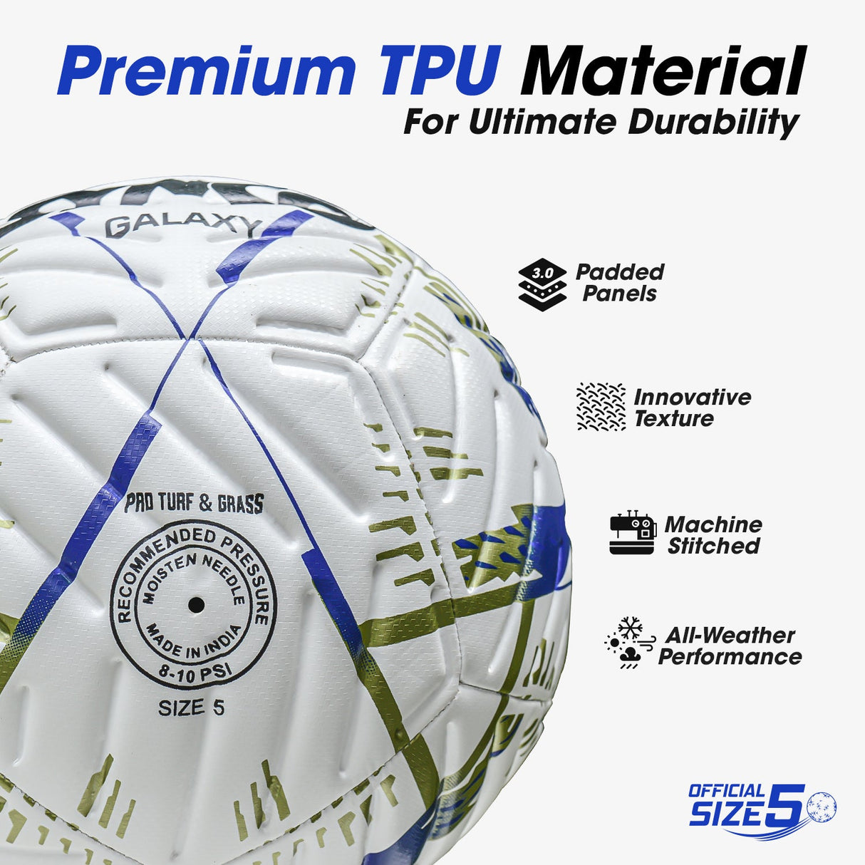 Synco Galaxy Embossed Football | Professional Match Ball