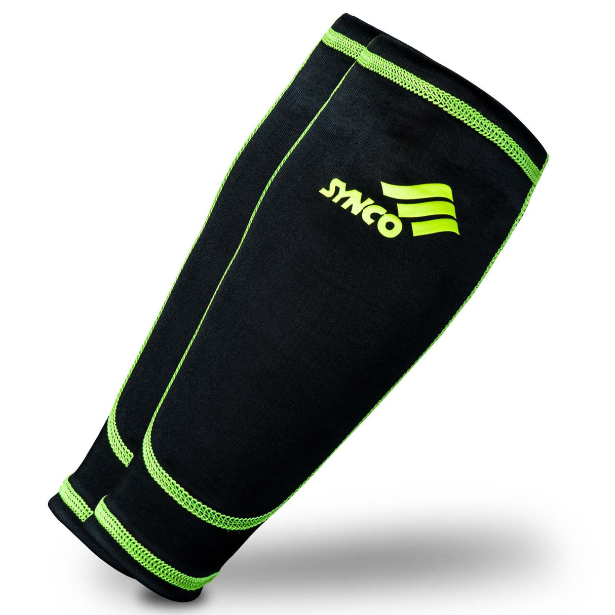 Synco Shin Guard Holder Compression Sleeves | Stretchable Lycra Fabric | 1 Pair, Black Color (Pack of 2)